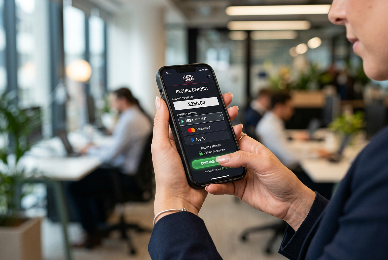 Expert testuje platební rozhraní mobilního kasina na moderním chytrém telefonu